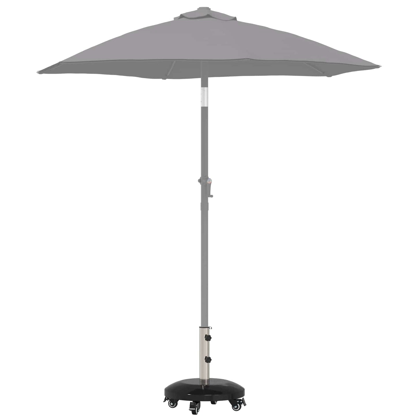 vidaXL Granite Parasol Base with Wheels for 40-50 mm Pole 29 kg Black
