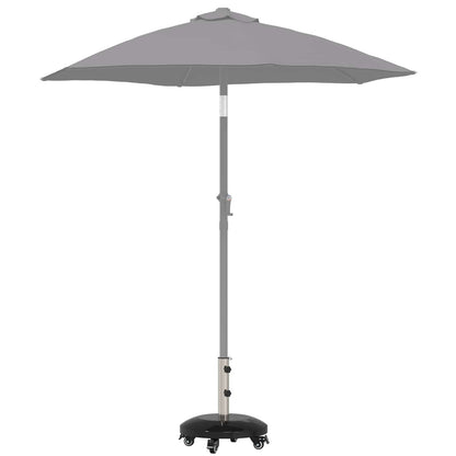 vidaXL Granite Parasol Base with Wheels for 40-50 mm Pole 29 kg Black