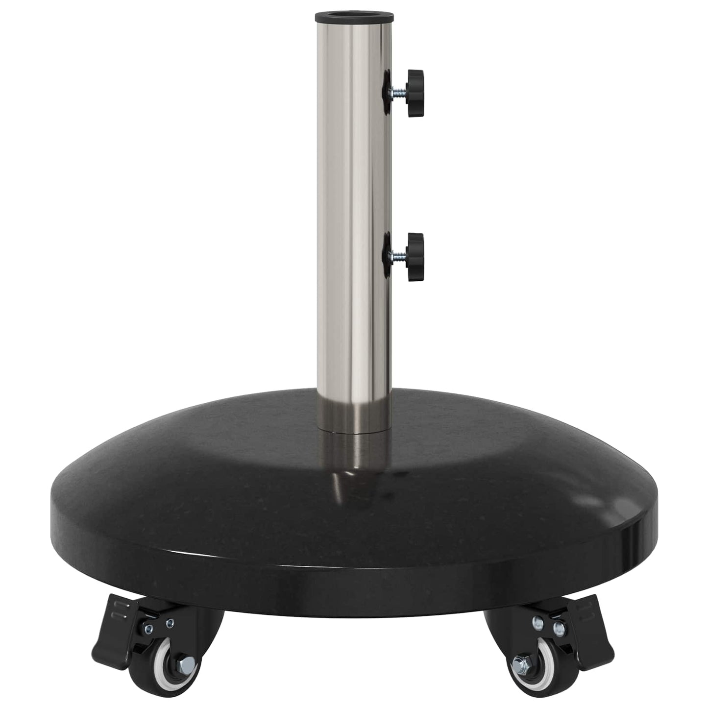 vidaXL Granite Parasol Base with Wheels for 40-50 mm Pole 29 kg Black