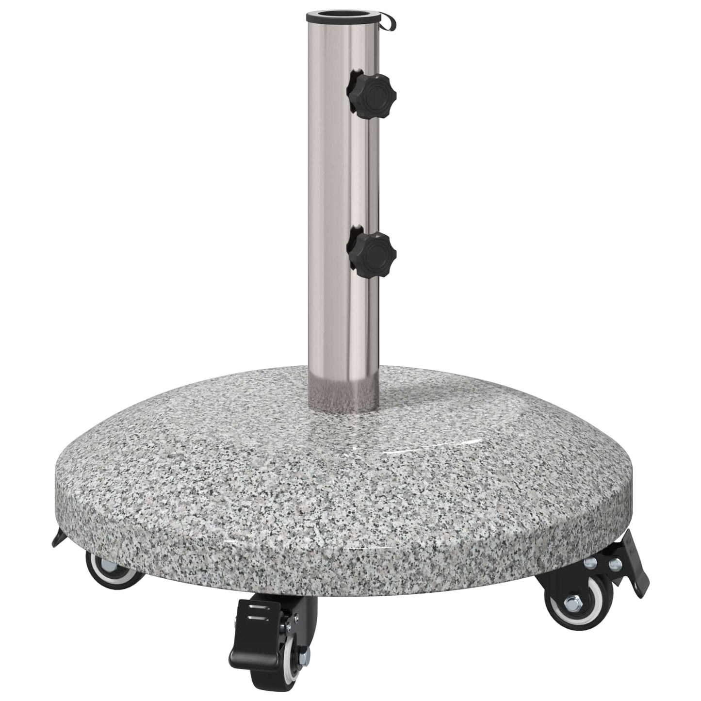 vidaXL Granite Parasol Base with Wheels for 4-5 cm Pole 27.2 kg Grey