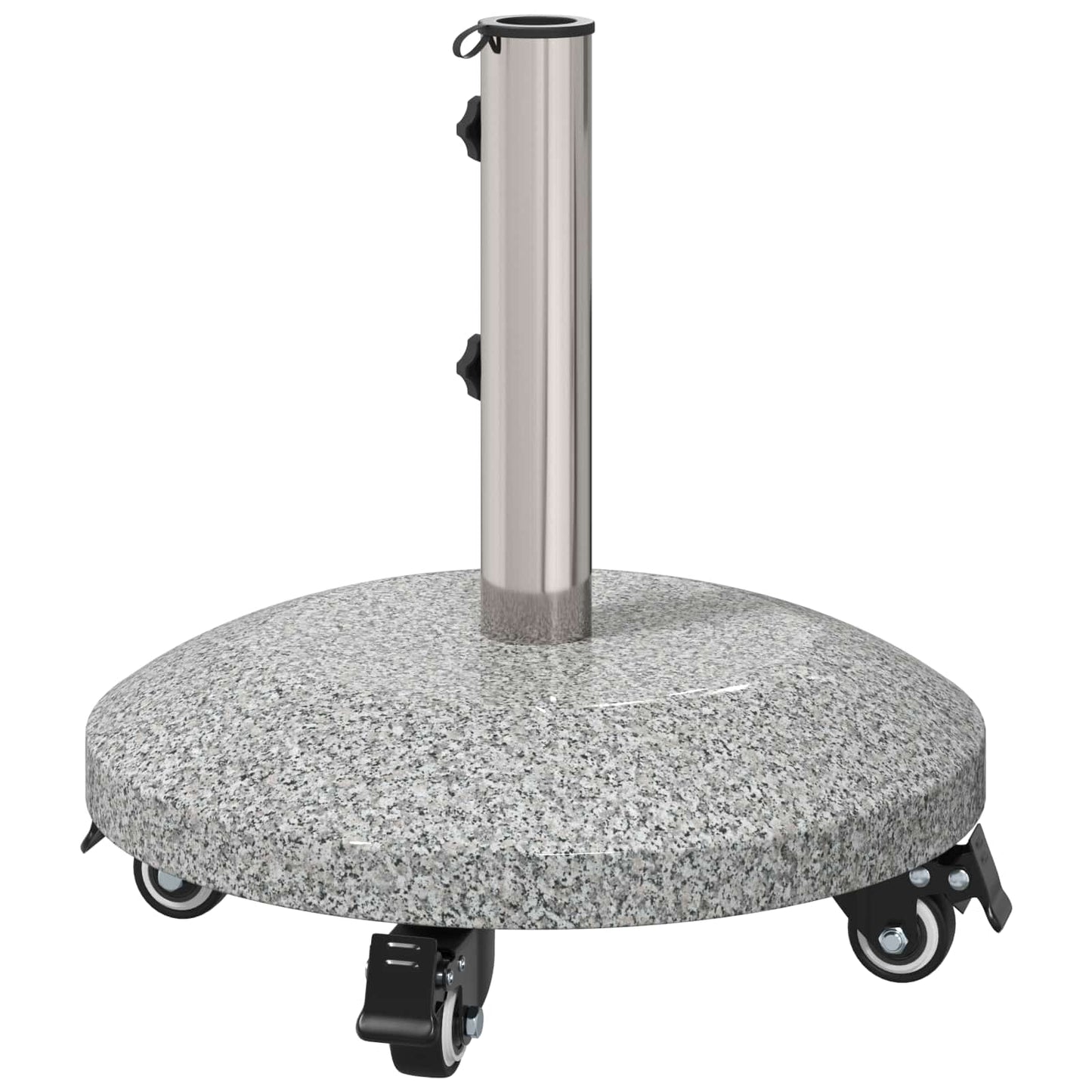 vidaXL Granite Parasol Base with Wheels for 4-5 cm Pole 27.2 kg Grey