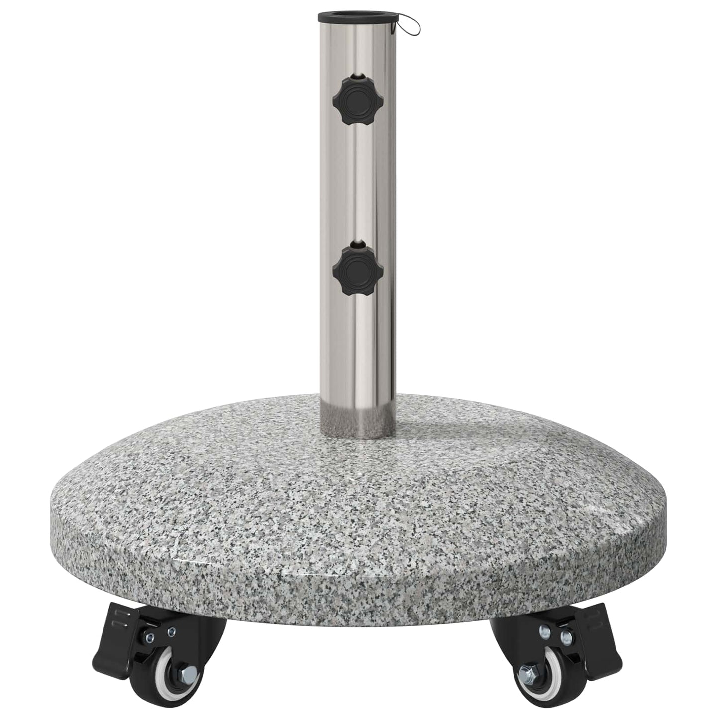vidaXL Granite Parasol Base with Wheels for 4-5 cm Pole 27.2 kg Grey