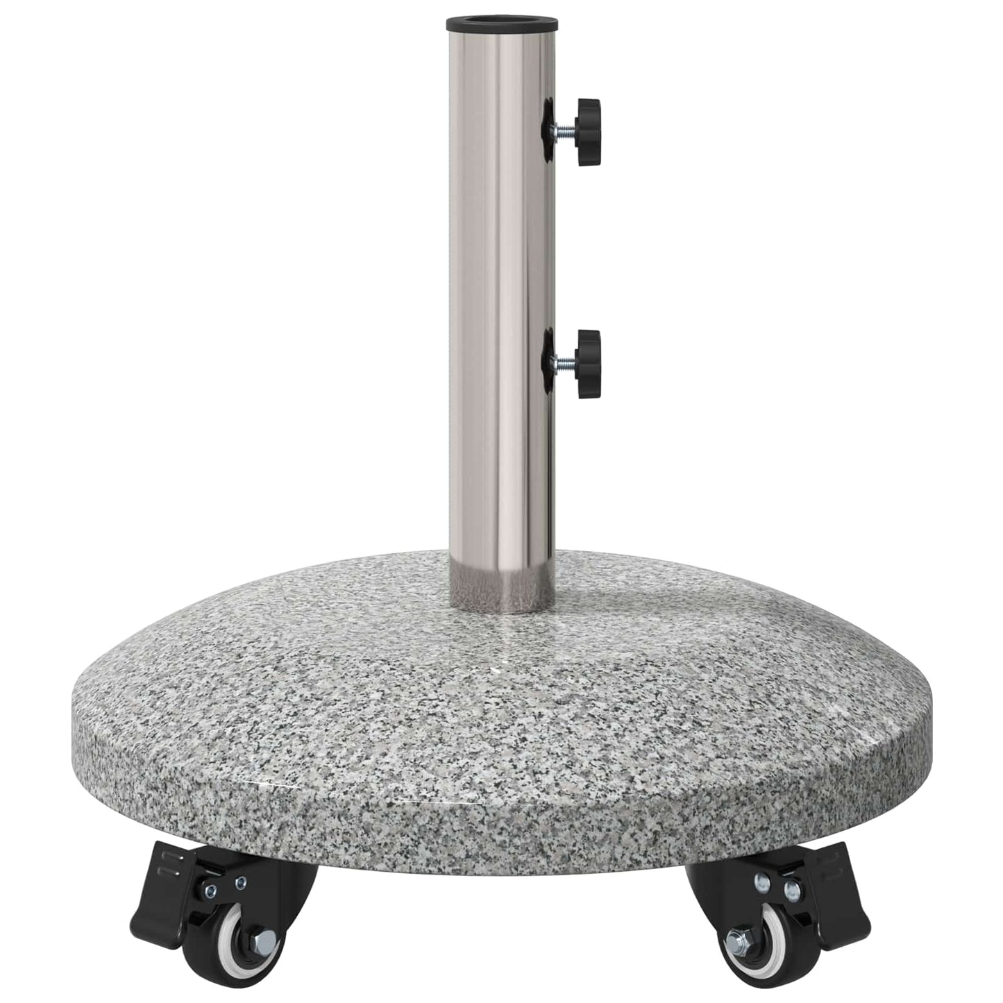 vidaXL Granite Parasol Base with Wheels for 4-5 cm Pole 27.2 kg Grey