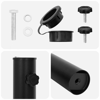 vidaXL Parasol Base Tube 0.6 kg Black Iron for 40-50 mm Pole
