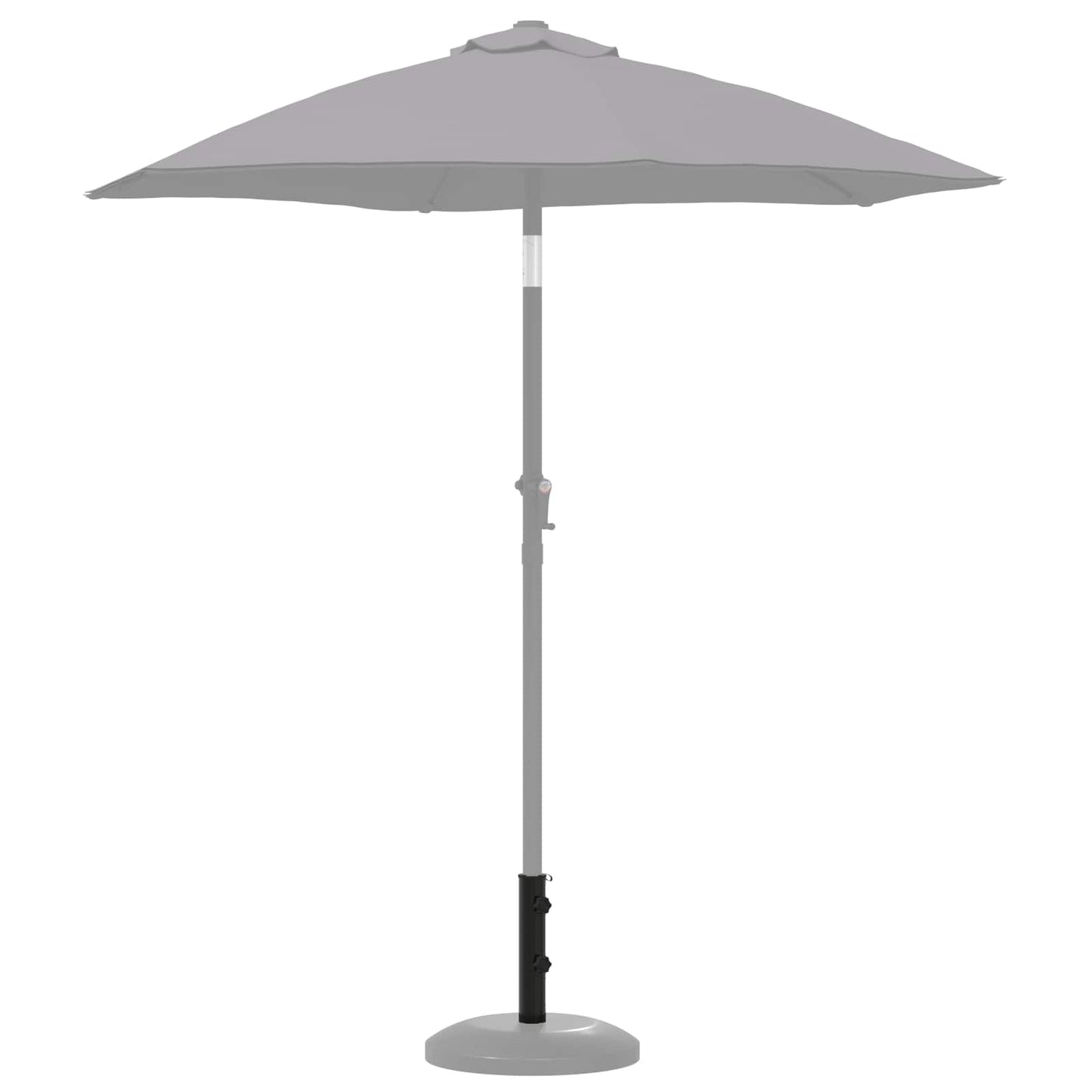 vidaXL Parasol Base Tube 0.6 kg Black Iron for 40-50 mm Pole
