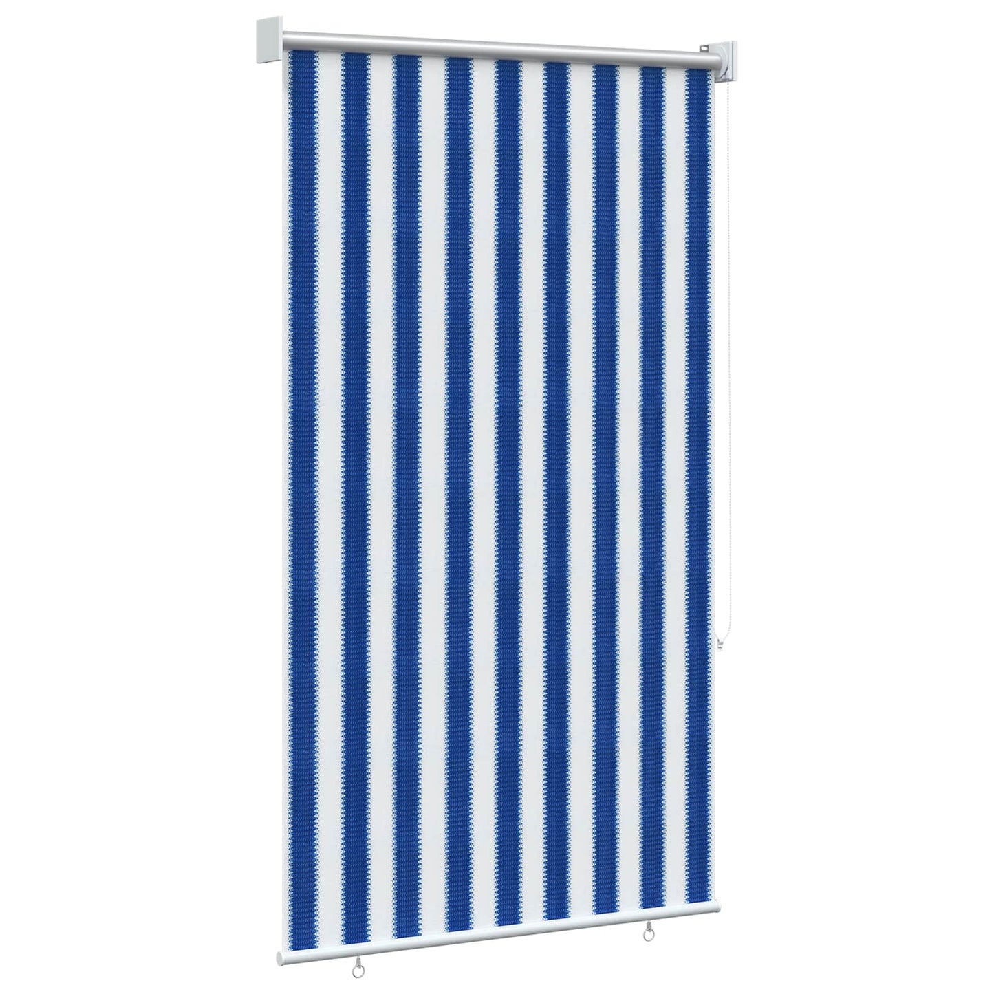 vidaXL Outdoor Roller Blind 90% UV Block Blue and White Stripe HDPE