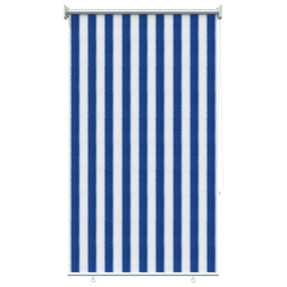 vidaXL Outdoor Roller Blind 90% UV Block Blue and White Stripe HDPE