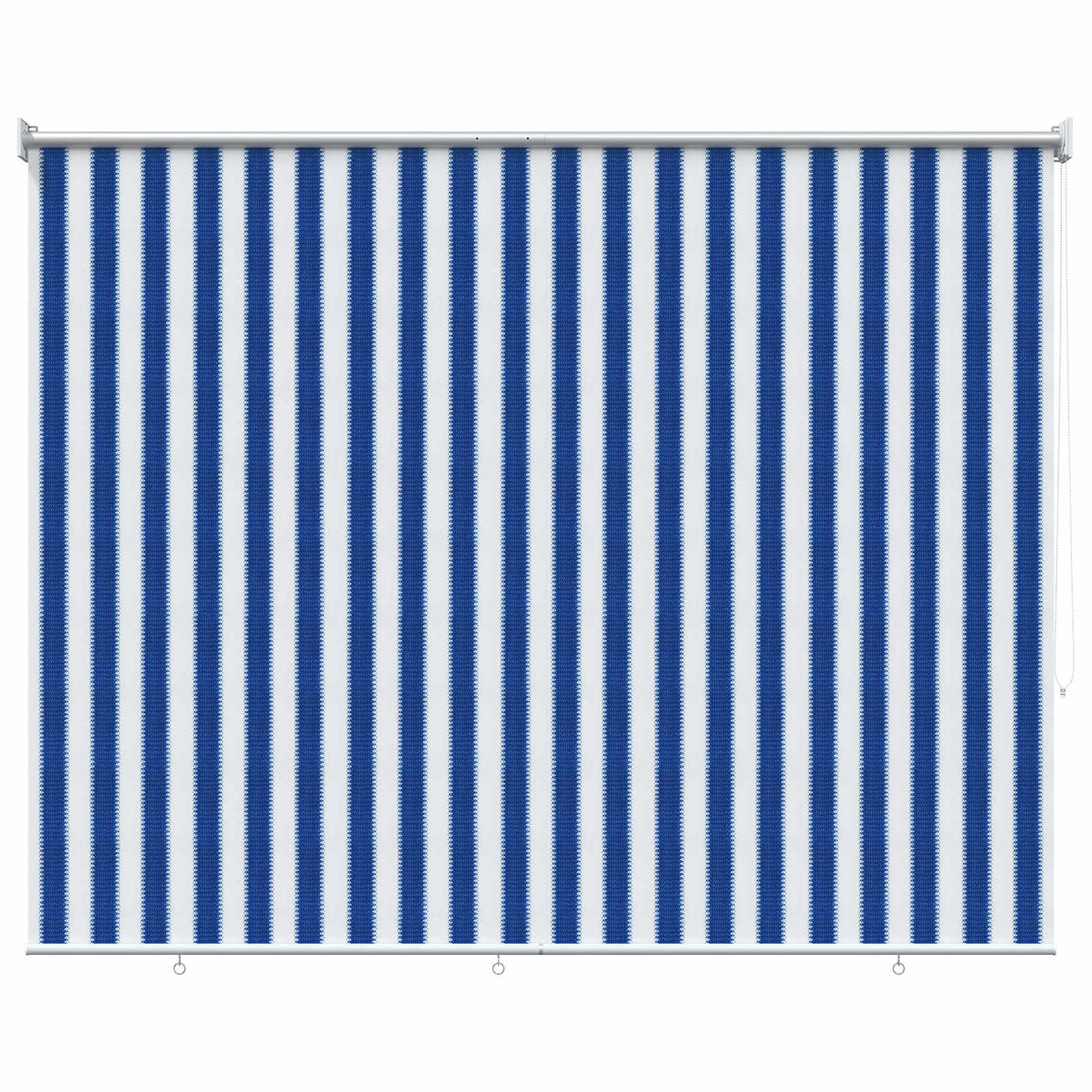 vidaXL Outdoor Roller Blind 90% UV Block Blue and White Stripe HDPE