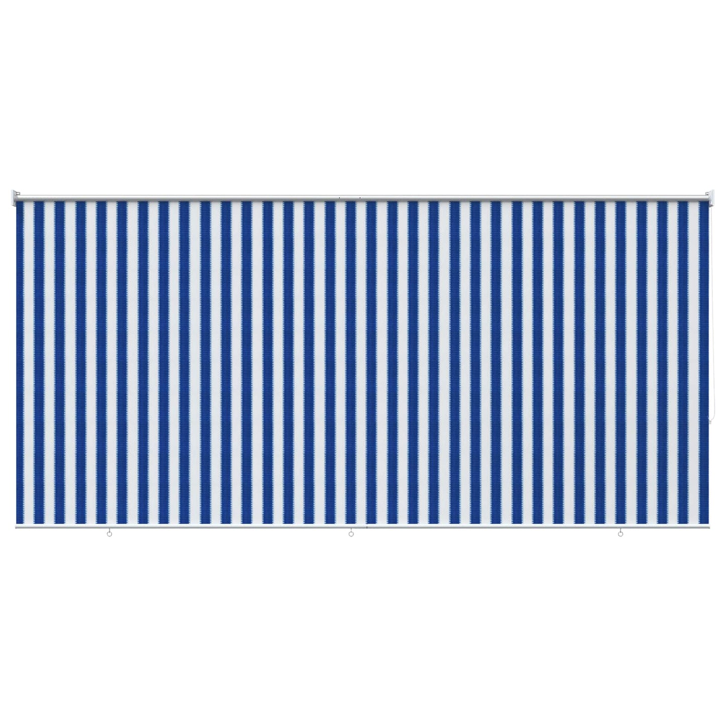 vidaXL Outdoor Roller Blind 90% UV Block Blue and White Stripe HDPE