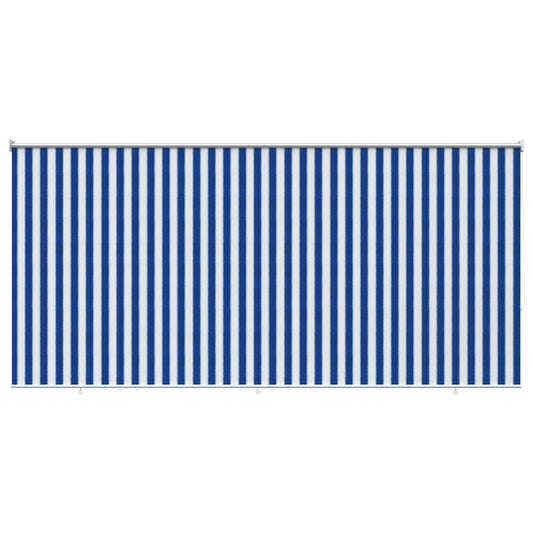 vidaXL Outdoor Roller Blind 90% UV Block Blue and White Stripe