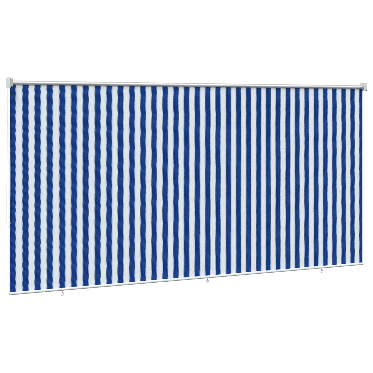 vidaXL Outdoor Roller Blind 90% UV Block Blue and White Stripe HDPE