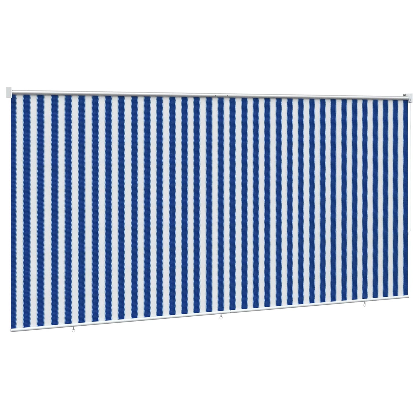 vidaXL Outdoor Roller Blind 90% UV Block Blue and White Stripe HDPE