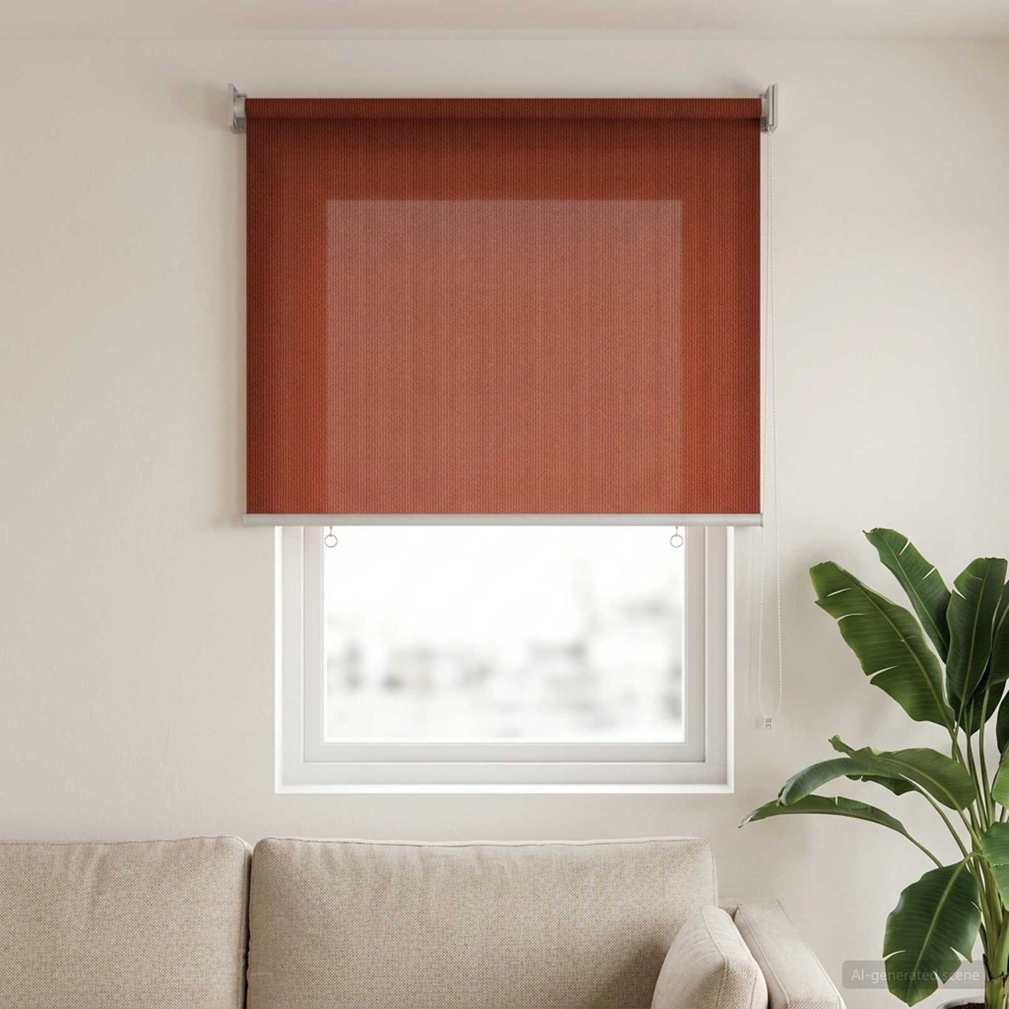 vidaXL Outdoor Roller Blind 90% UV Block Terracota 60 x 140 cm HDPE