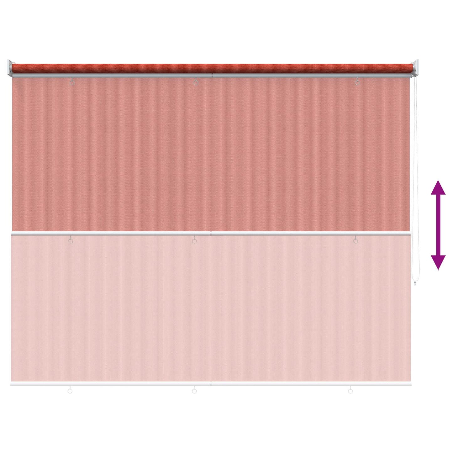vidaXL Outdoor Roller Blind 90% UV Block Terracota 180 x 140 cm HDPE