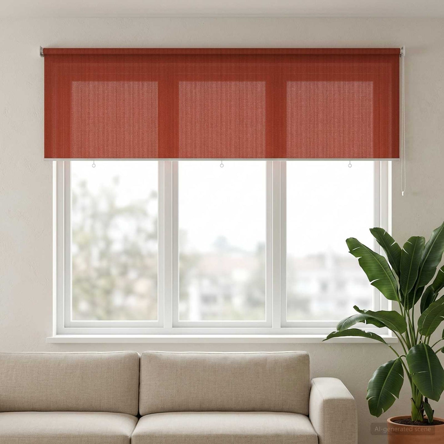 vidaXL Outdoor Roller Blind 90% UV Block Terracota 240 x 140 cm HDPE