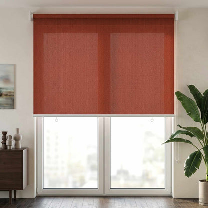 vidaXL Outdoor Roller Blind 90% UV Block Terracota 100 x 230 cm HDPE