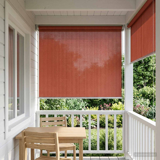 vidaXL Outdoor Roller Blind 90% UV Block Terracota 120 x 230 cm HDPE
