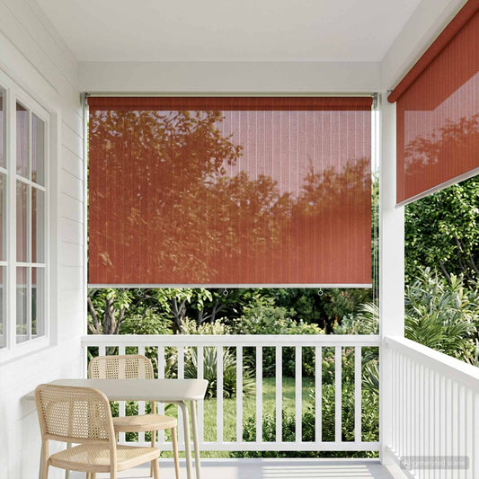 vidaXL Outdoor Roller Blind 90% UV Block Terracota 180 x 230 cm HDPE