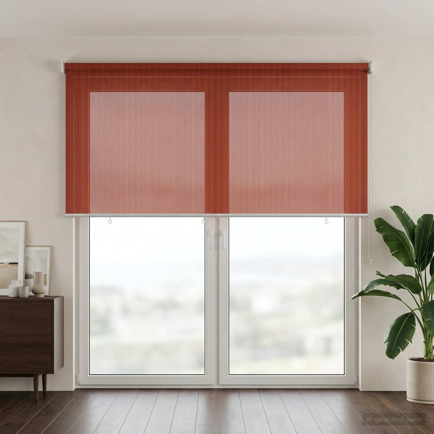 vidaXL Outdoor Roller Blind 90% UV Block Terracota 200 x 230 cm HDPE