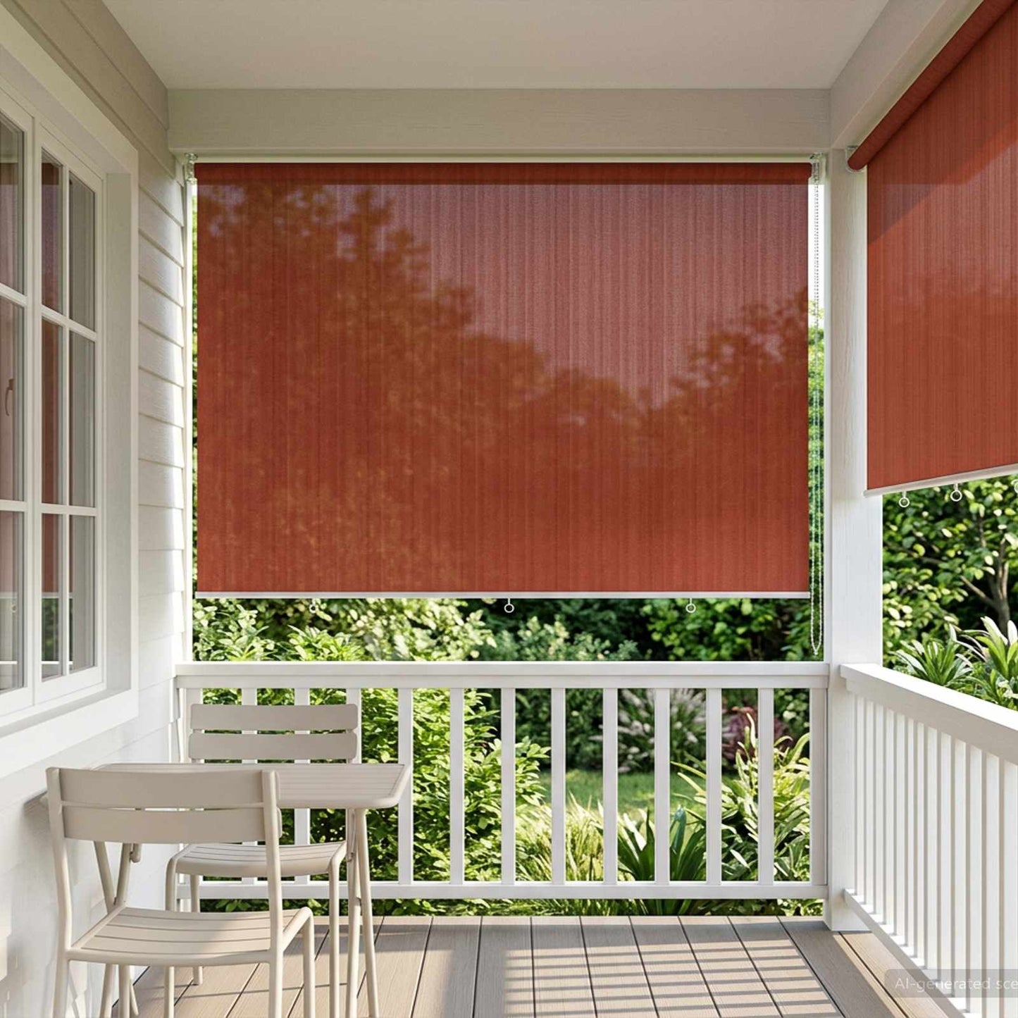 vidaXL Outdoor Roller Blind 90% UV Block Terracota 400 x 230 cm HDPE