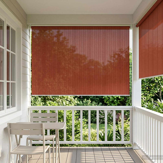 vidaXL Outdoor Roller Blind 90% UV Block Terracota 400 x 230 cm HDPE