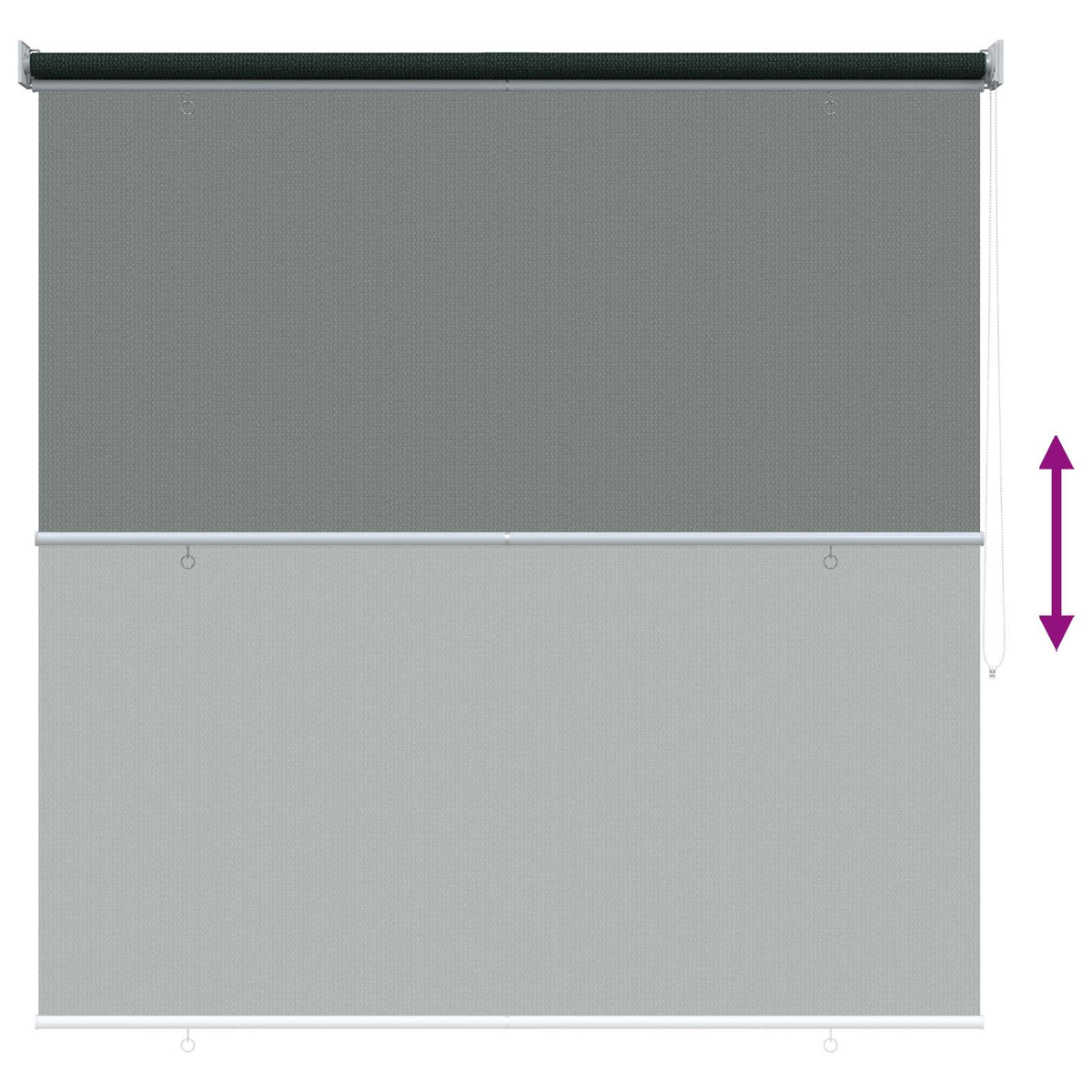 vidaXL Outdoor Roller Blind 90% UV Block Dark Green 140 x 140 cm HDPE