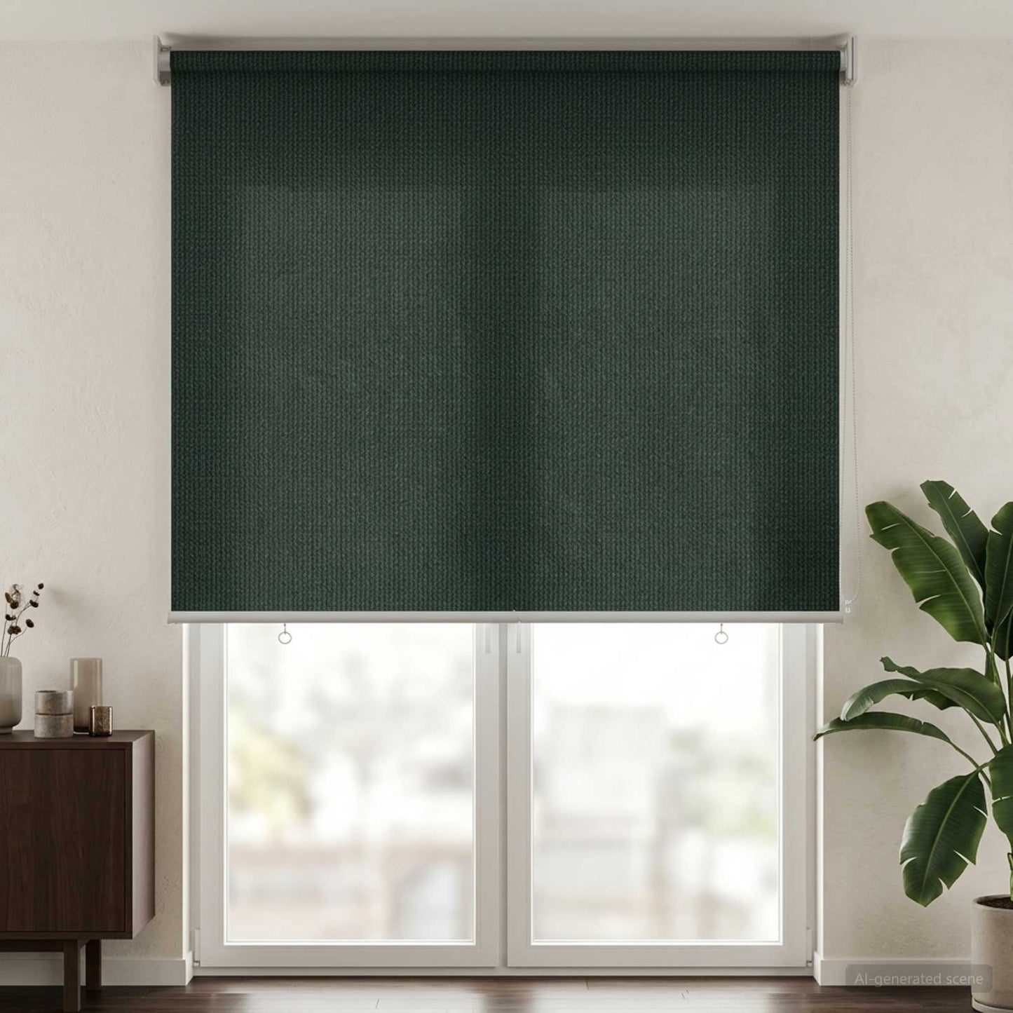 vidaXL Outdoor Roller Blind 90% UV Block Dark Green 400 x 230 cm HDPE