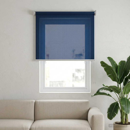 vidaXL Outdoor Roller Blind 90% UV Block Blue 80 x 140 cm HDPE