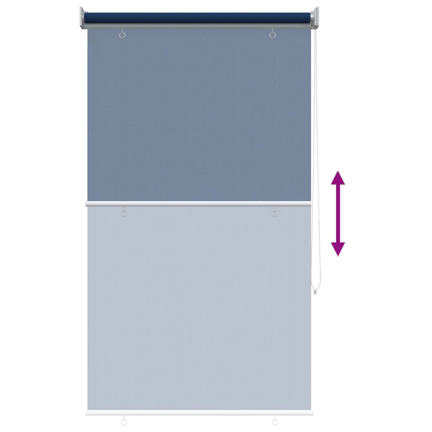 vidaXL Outdoor Roller Blind 90% UV Block Blue 80 x 140 cm HDPE
