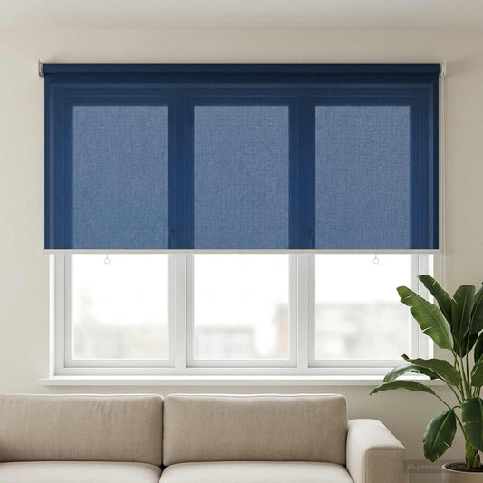 vidaXL Outdoor Roller Blind 90% UV Block Blue 140 x 140 cm HDPE