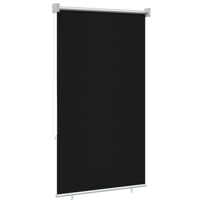 vidaXL Outdoor Roller Blind 90% UV Block Black 80 x 140 cm HDPE