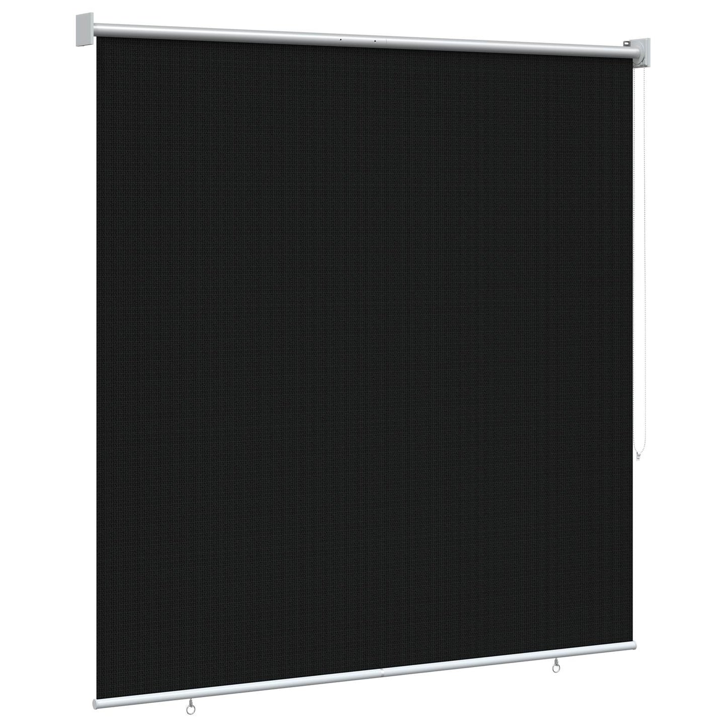 vidaXL Outdoor Roller Blind 90% UV Block Black 140 x 140 cm HDPE