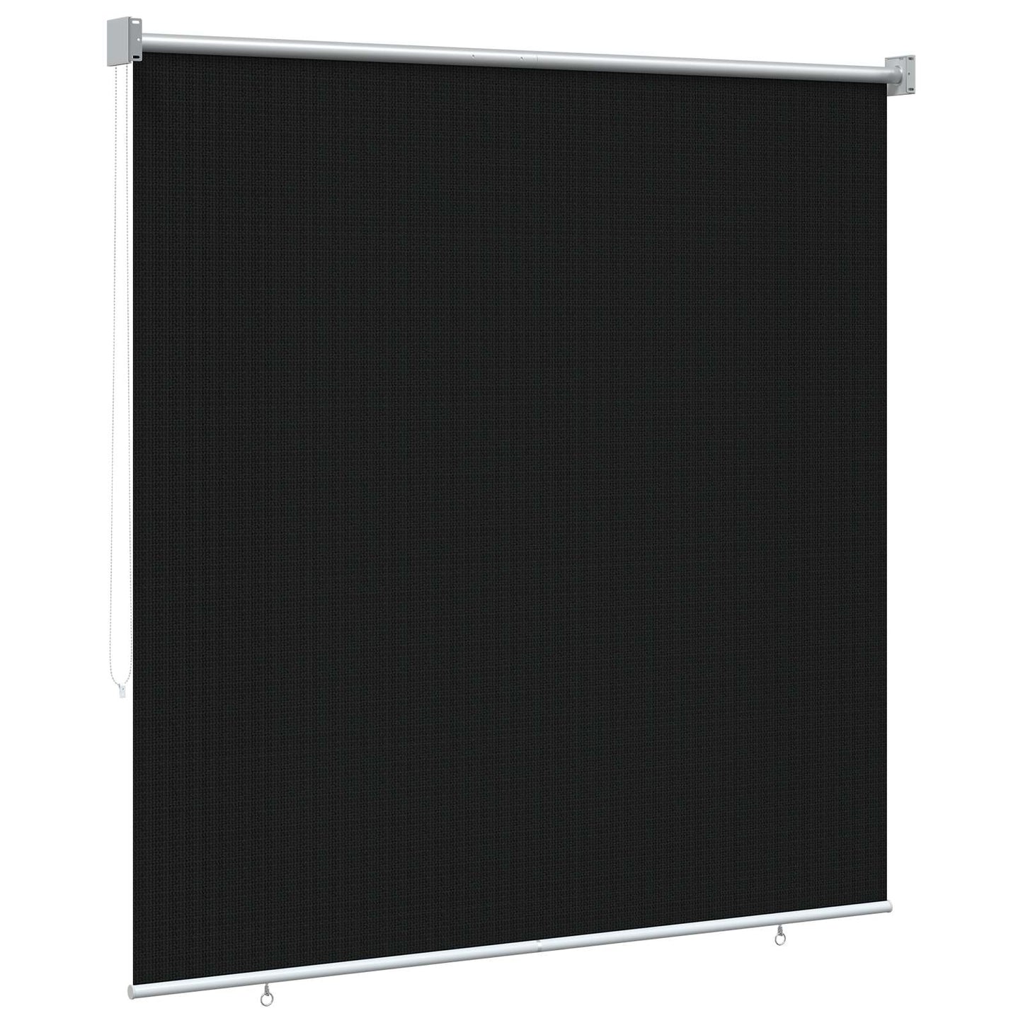vidaXL Outdoor Roller Blind 90% UV Block Black 140 x 140 cm HDPE
