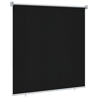 vidaXL Outdoor Roller Blind 90% UV Block Black 140 x 140 cm HDPE