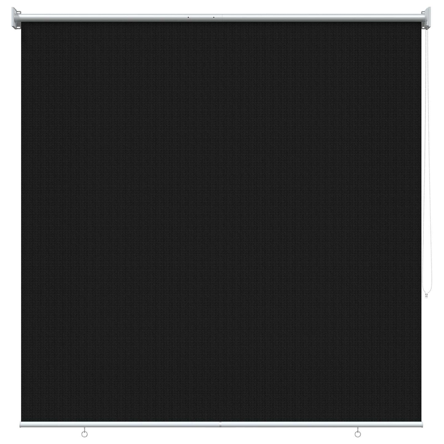 vidaXL Outdoor Roller Blind 90% UV Block Black 140 x 140 cm HDPE