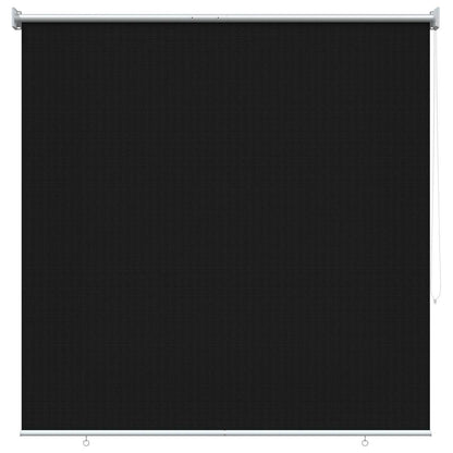 vidaXL Outdoor Roller Blind 90% UV Block Black 140 x 140 cm HDPE