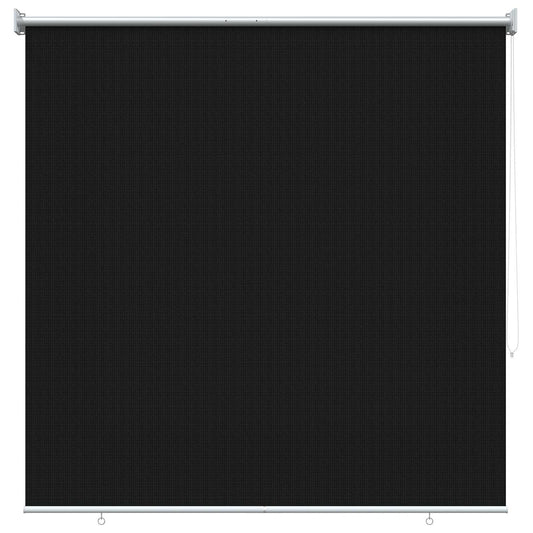 vidaXL Outdoor Roller Blind 90% UV Block Black 140 x 140 cm HDPE