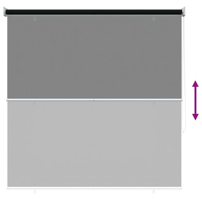 vidaXL Outdoor Roller Blind 90% UV Block Black 140 x 140 cm HDPE