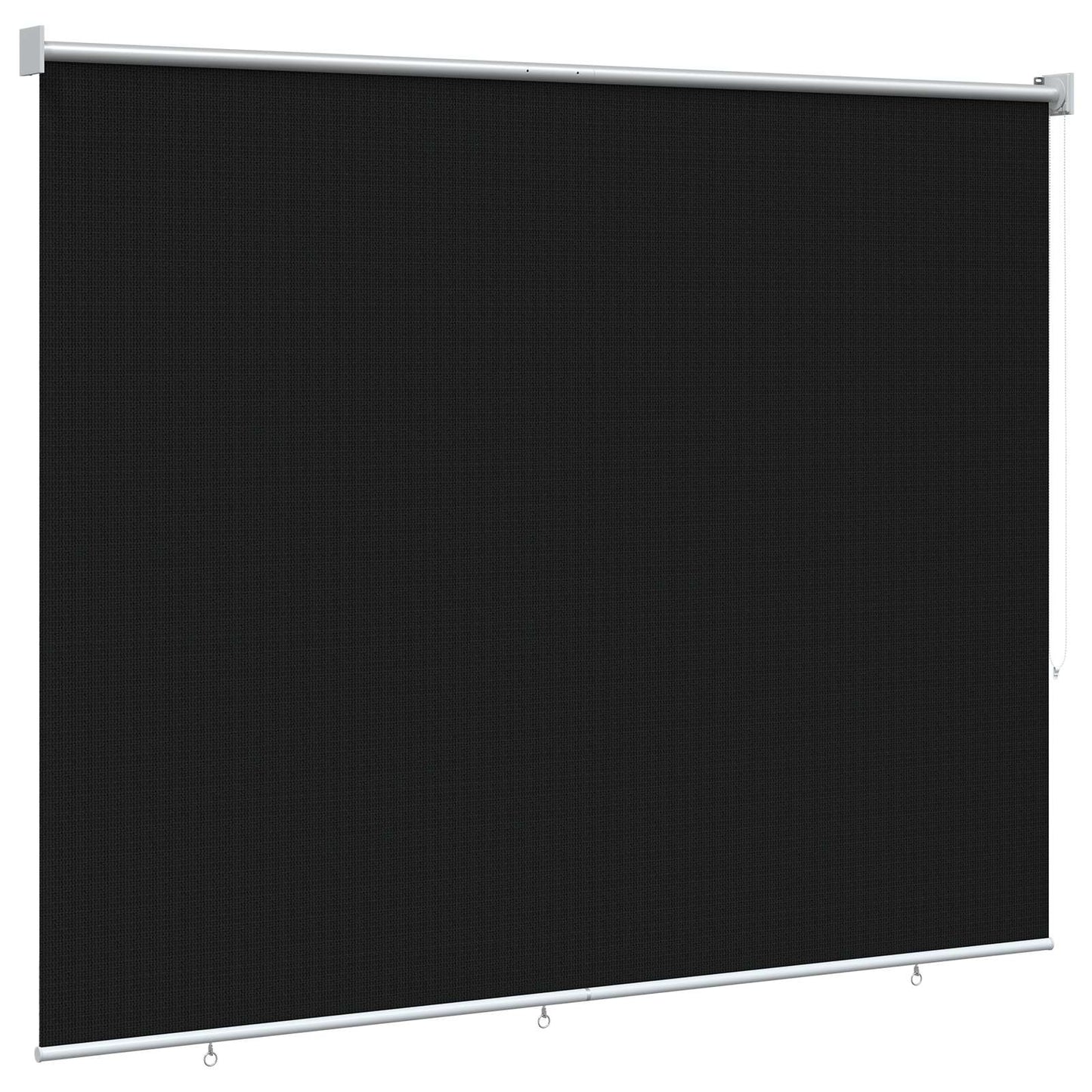 vidaXL Outdoor Roller Blind 90% UV Block Black 200 x 140 cm HDPE