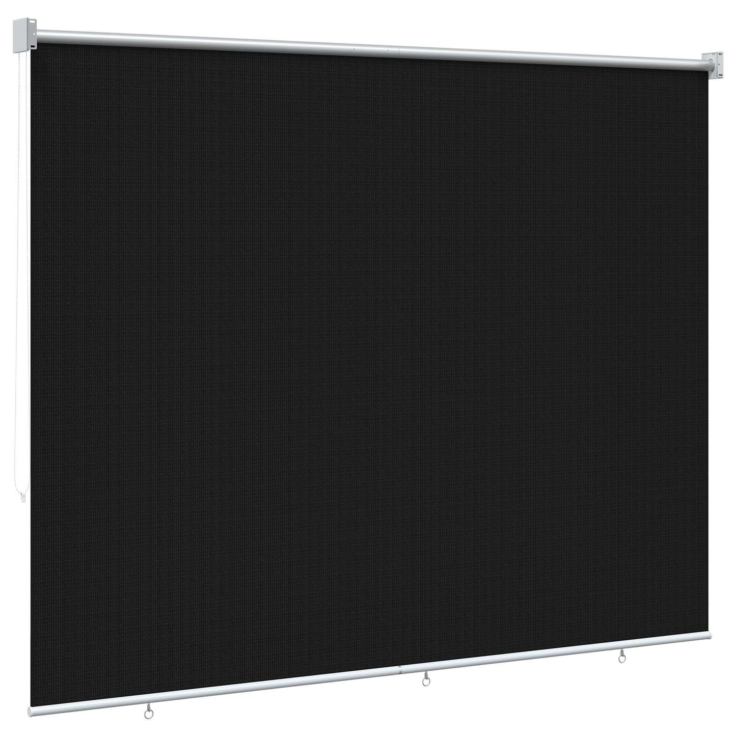 vidaXL Outdoor Roller Blind 90% UV Block Black 200 x 140 cm HDPE