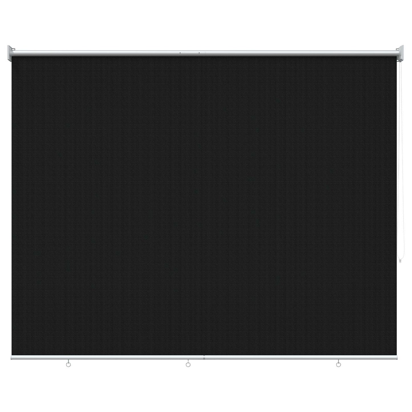 vidaXL Outdoor Roller Blind 90% UV Block Black 200 x 140 cm HDPE