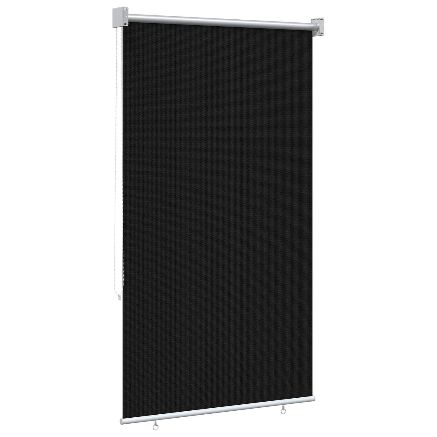 vidaXL Outdoor Roller Blind 90% UV Block Black 80 x 230 cm HDPE