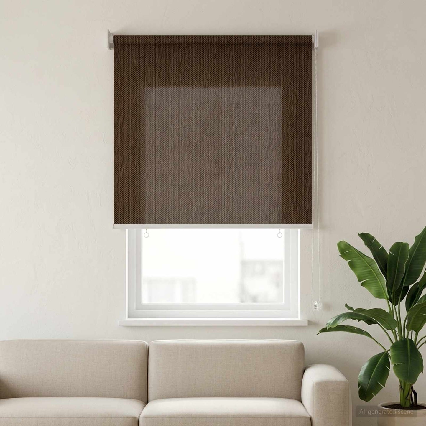 vidaXL Outdoor Roller Blind 90% UV Block Brown 80 x 140 cm HDPE