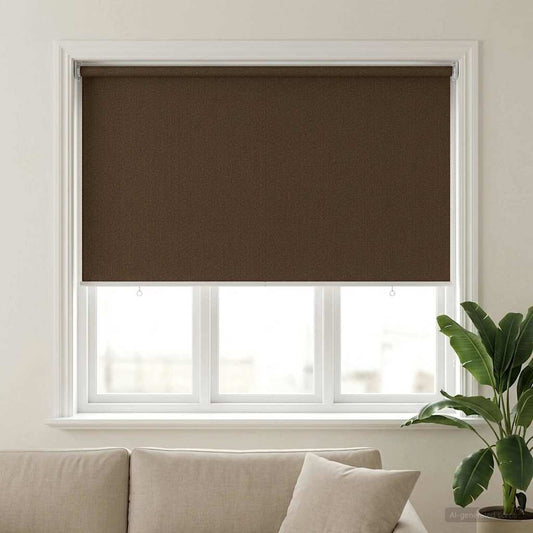 vidaXL Outdoor Roller Blind 90% UV Block Brown 140 x 140 cm HDPE