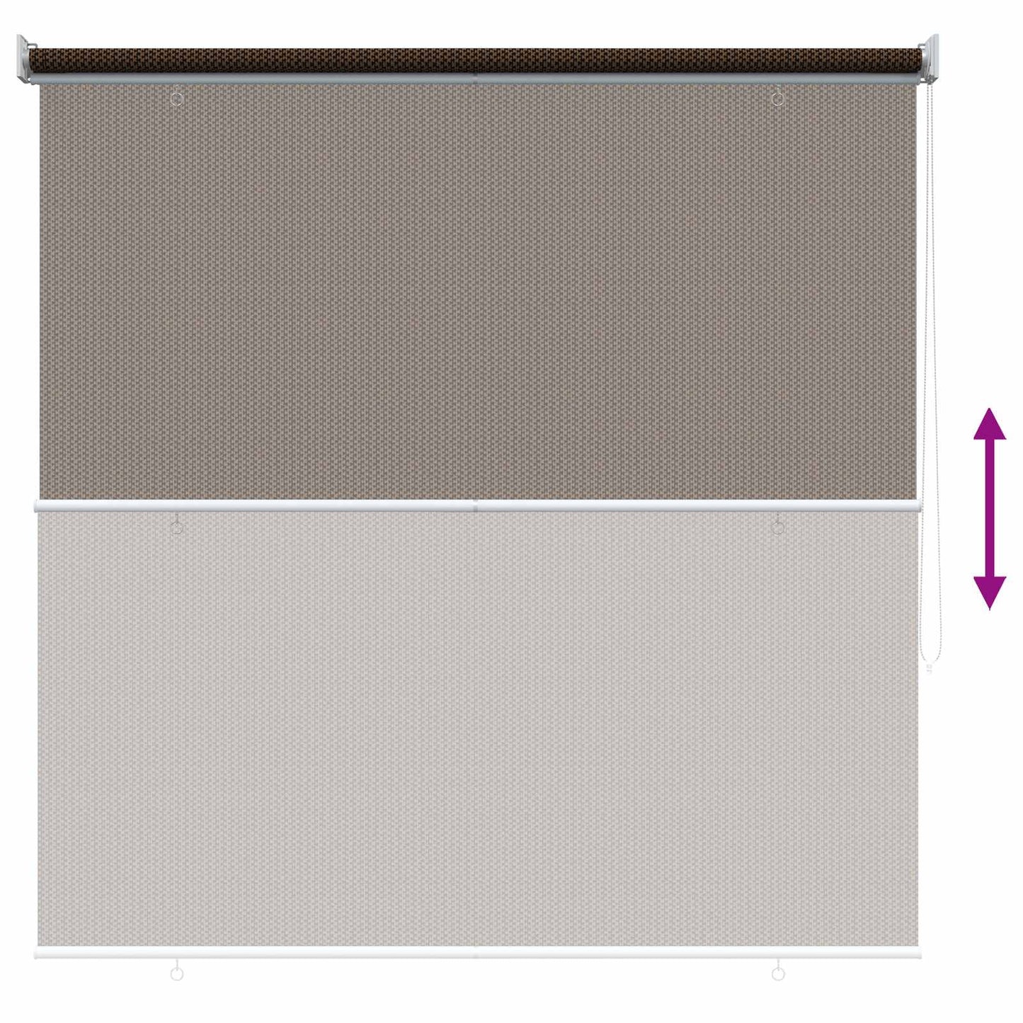 vidaXL Outdoor Roller Blind 90% UV Block Brown 140 x 140 cm HDPE