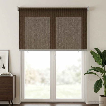 vidaXL Outdoor Roller Blind 90% UV Block Brown 120 x 230 cm HDPE