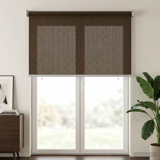 vidaXL Outdoor Roller Blind 90% UV Block Brown 120 x 230 cm HDPE