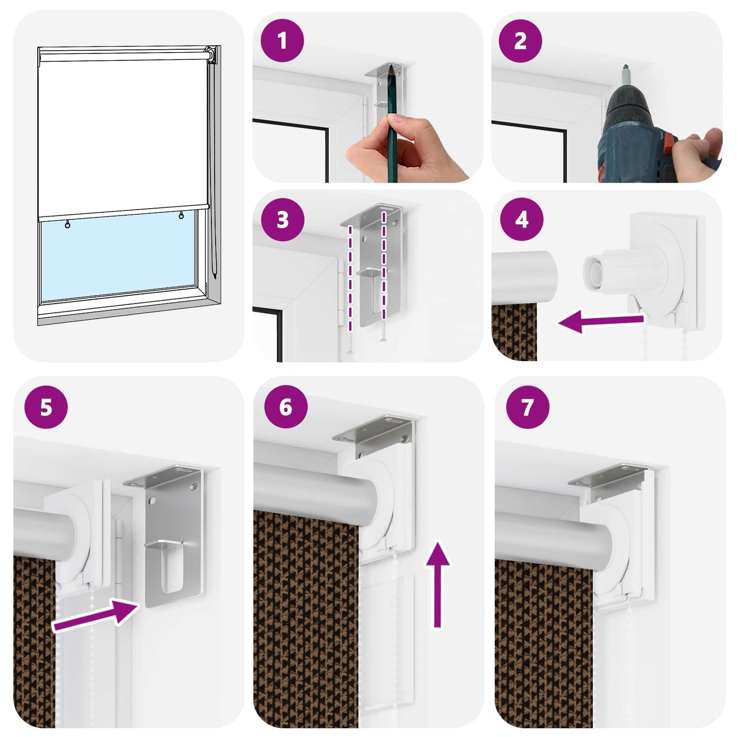 vidaXL Outdoor Roller Blind 90% UV Block Brown 120 x 230 cm HDPE