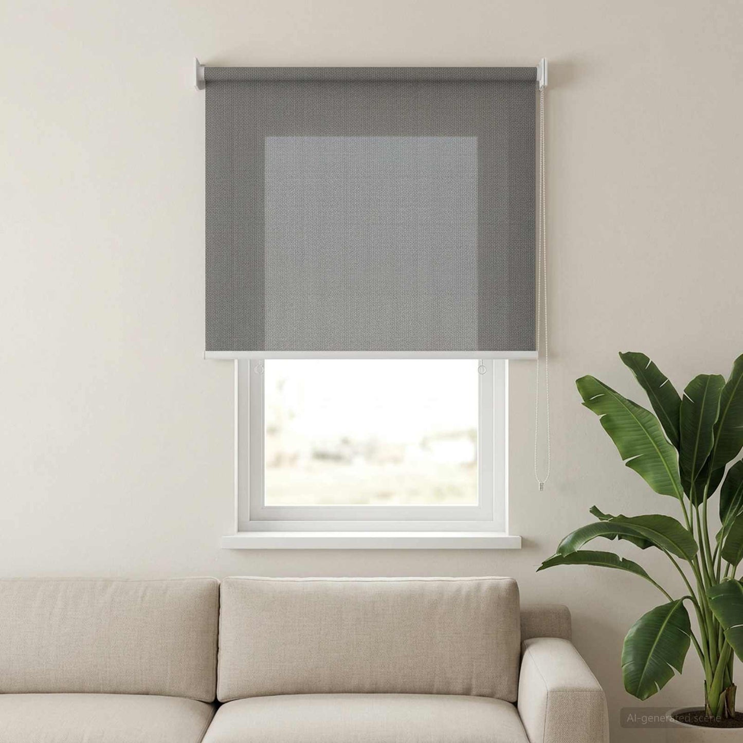 vidaXL Outdoor Roller Blind 90% UV Block Light Grey 80 x 140 cm HDPE