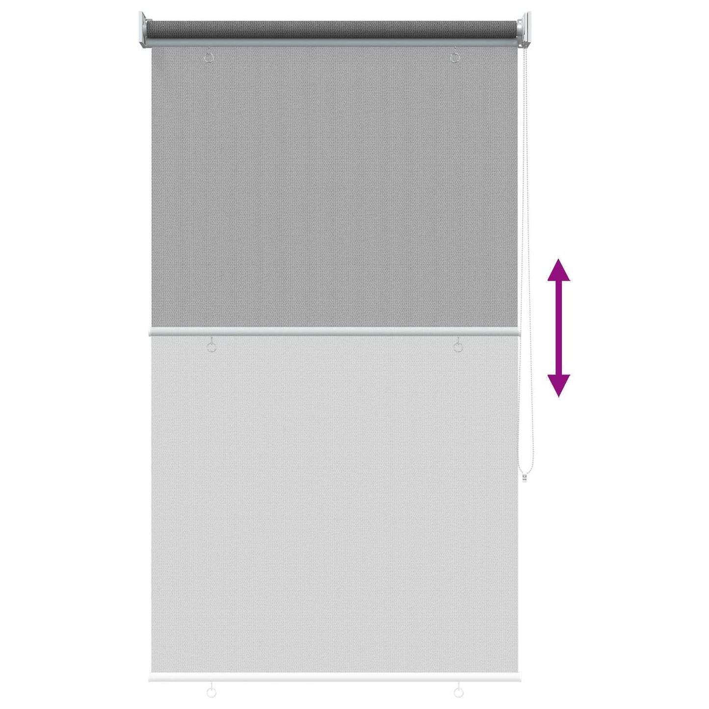 vidaXL Outdoor Roller Blind 90% UV Block Light Grey 100 x 140 cm HDPE